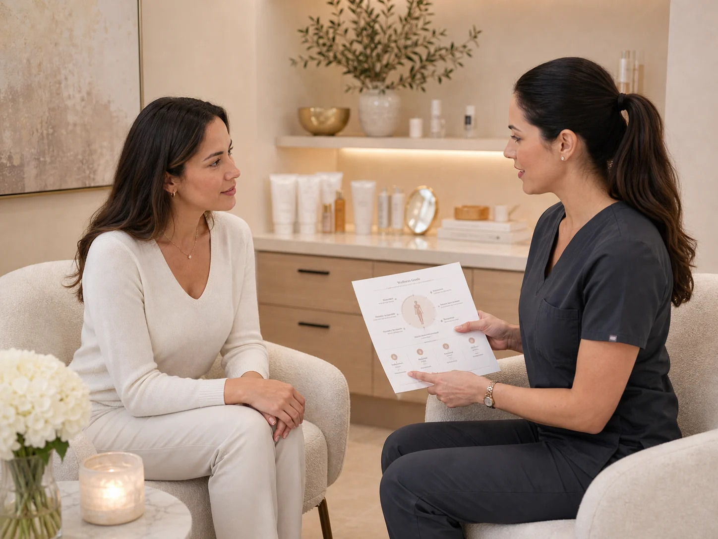 Provider discussing a personalized wellness and weight management plan